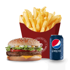 Jumbo Beef Burger With Pepsi